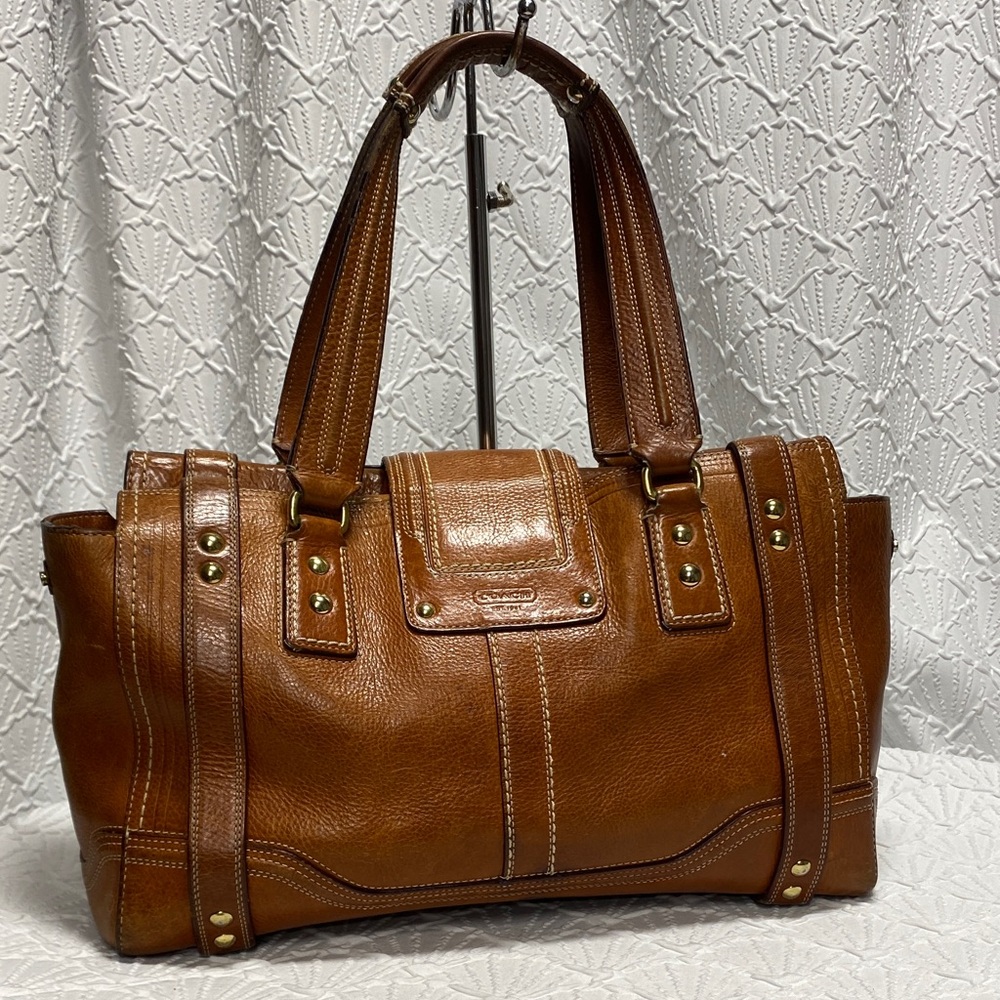 Coach Brown Leather Satchel - Picture 3 of 16